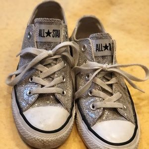 Converse chuck Taylor all star silver glitter